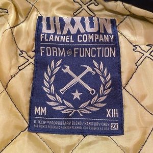 Dixxon Flannel Co Black Gold Jacket Size 2XL with Zipper and Snaps